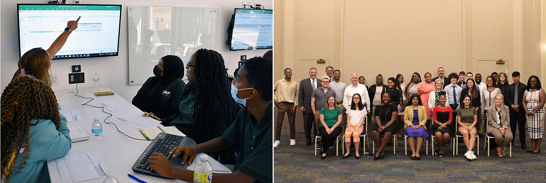 Pictured is a class in the ACAP seminar and a recent ACAP class.