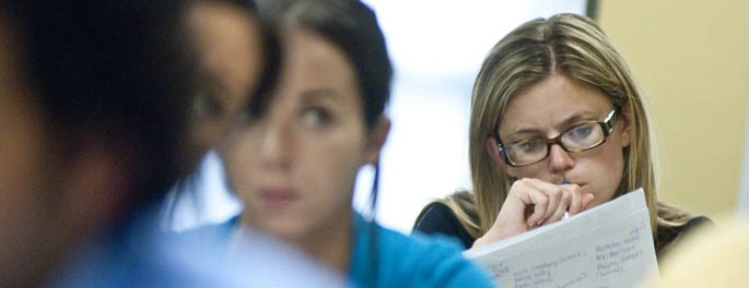 Pictured is an M.B.A. student at Point Park University.