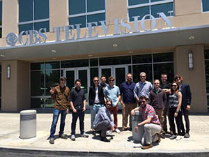 Cinema showcase students visiting CBS studios in Los Angeles. | Photo by Jeremy Braverman