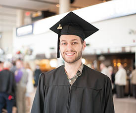Pictured is Mike Cooknick at graduation. Photo | Sarah Collins.