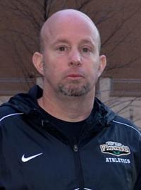 Head and shoulders shot of Kelly Parsley, head coach of track and field for Point Park University.