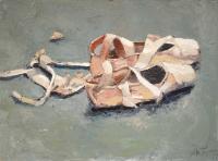 Image of artwork created by Joyce Werwie Perry for the Lawrence Hall Gallery. DANCE is a collection of paintings depicting Perry’s observation of Point Park University's dance classes and performances.