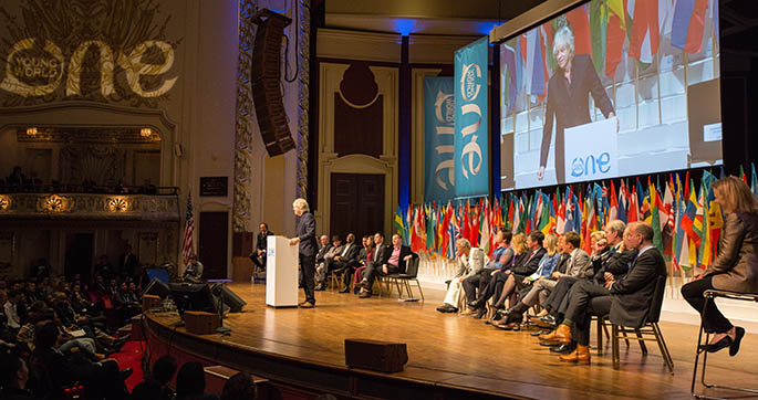 Delegates from around the world gather at Heinz Hall in Downtown Pittsburgh, just blocks from Point Park University, for the opening ceremony of One Young World 2012. | Photo courtesy of One Young World