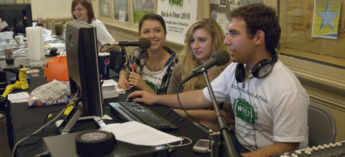 A DJ broadcasts during the 2010 Rock-A-Thon, which raised about $2,300 for The Early Learning Institute, an agency that helps young children. | Photo by Gabrielle Mazza