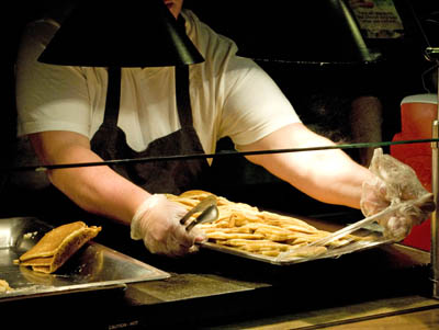 Pancakes are one of the breakfast items served in the Lawrence Hall Dining Room. | Photo by Karen Bullock