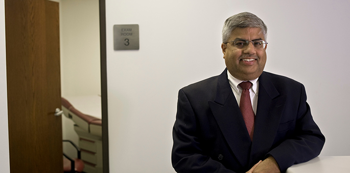 Pictured is Archish Maharaja, Ed.D., CPA/PFS, CFP, professor of business and director of the M.S. in health care administration and management program. | Photo by Martha Rial