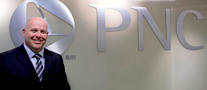 Pictured is Denton Poe, HR management student, veteran and HR talent acquisition intern for PNC. | Photo by Shayna Mendez