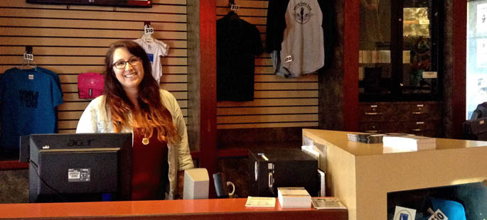 Pictured is Lauren Kachmar, 2011 SAEM alumna and box officer supervisor for World Cafe Live.