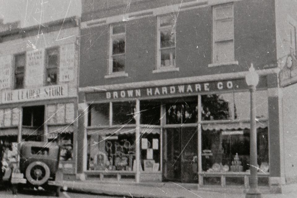 Pictured is the Brown Hardware Store owned by the late Rowland White.