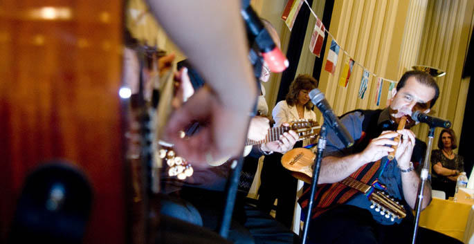 A musician plays during the Project LEAD diversity conference. | Photo by Christopher Rolinson
