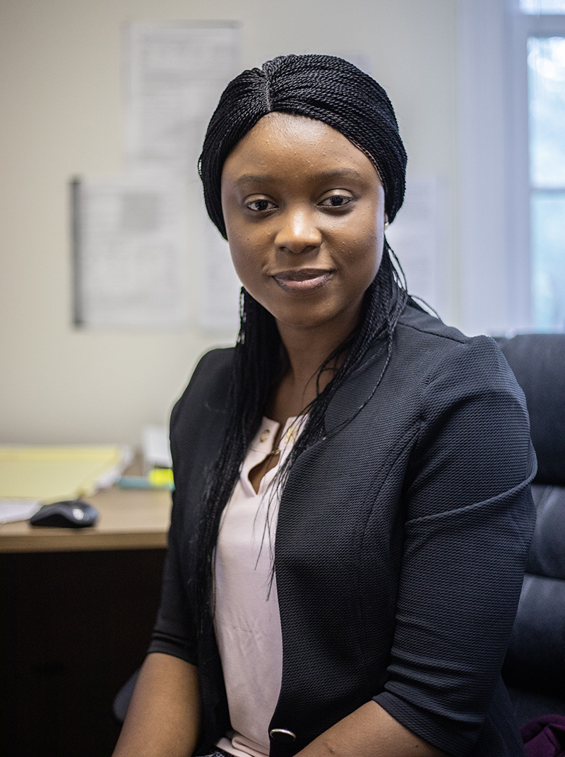 Pictured is M.S. engineering management alumna Adebomi Enitan. Photo by Hannah Johnston