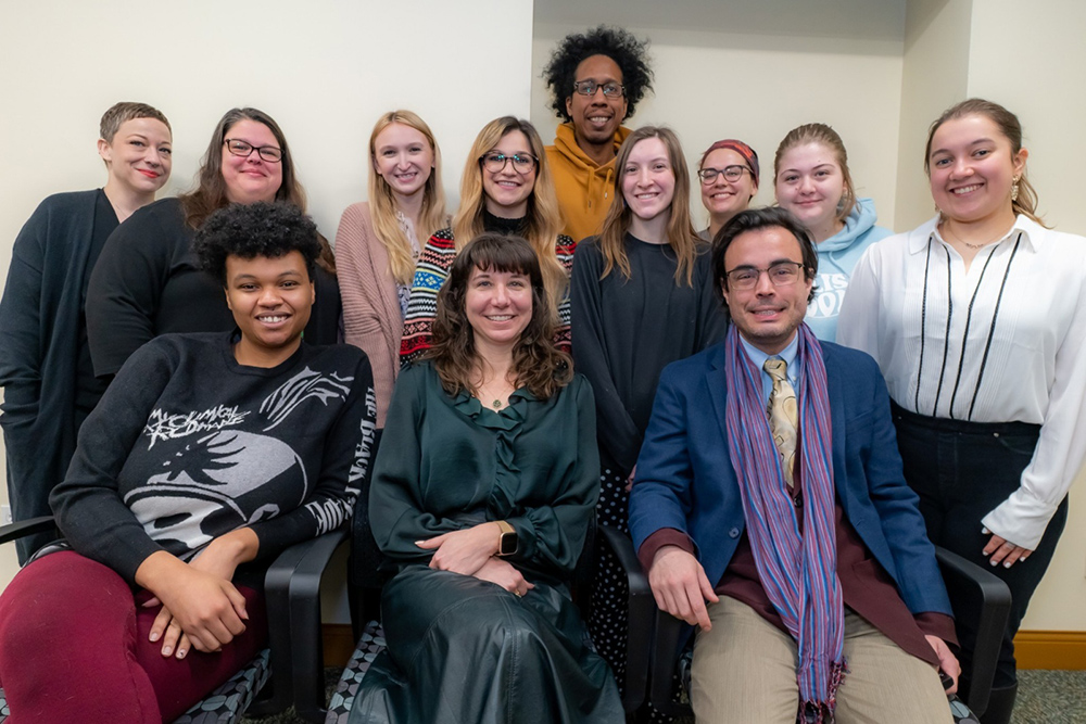 Pictured are students and Britney Brinkman, Ph.D., associate professor of psychology, from the End Street Harassment Pittsburgh project. Submitted photo.