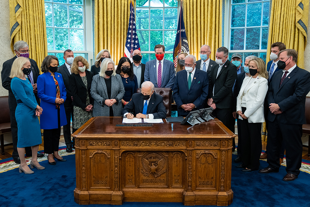 Pictured is a group at the signing of legislation at the White House for the September 11th National Memorial Trail Route. Photo courtesy of Carli K. Kientzle.