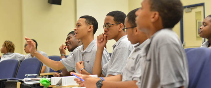 Pictured are students at the Accounting Career Awareness Program held at Point Park University. | Photo by Connor Mulvaney