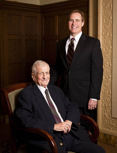 Pictured are Paul Hennigan, president of Point Park University and George White.