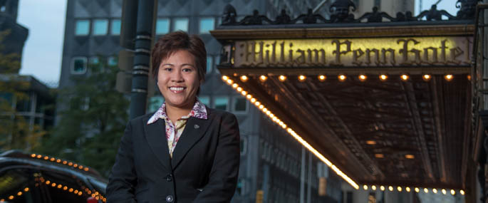 Pictured is Wiranya Ratnapinda, a 2012 Point Park M.B.A. alumna and supervisor at Omni William Penn Hotel. | Photo by Chris Rolinson