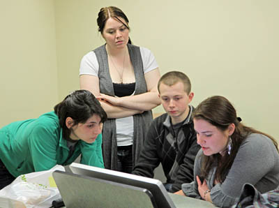 Students work on their Capstone project. Photo by Andrew Weier