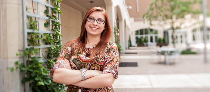 Pictured is School of Communication student Kelli Murphy. Photo | Christopher Rolinson