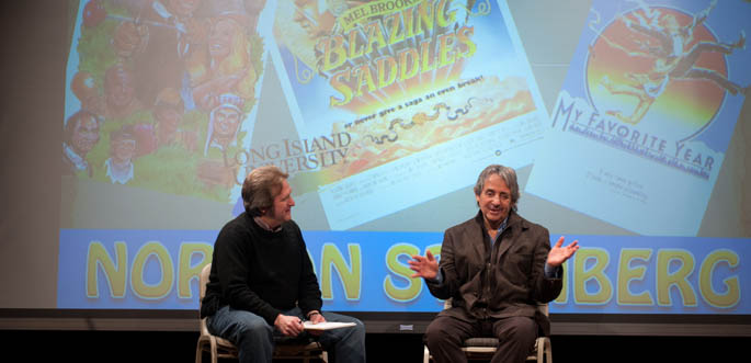 Writer Norman Steinberg spoke to students in the Intermediate Screenwriting class. Photo | Christopher Rolinson