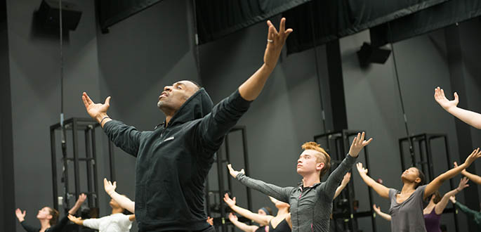 Desmond Richardson is co-founder and co-artistic director at Complexions Contemporary Ballet. He hosted a master class with dance students in February 2015. Photos | Christopher Rolinson