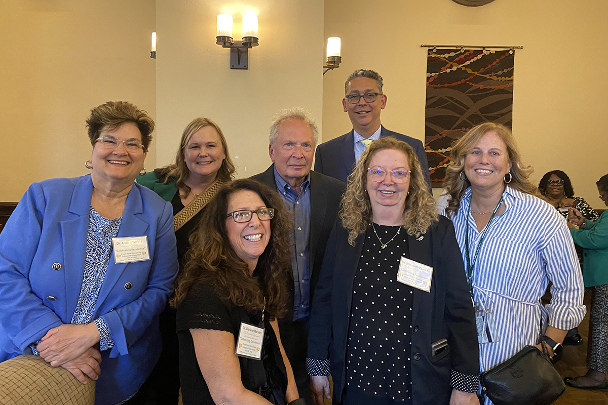 Pictured are School of Education faculty with Michael Soto, Ph.D., provost and senior vice president of Academic Affairs, at the Celebration of Excellence. Photo by Nadia Jones.
