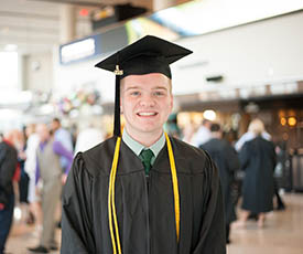 Pictured is Jonathan Robbins at graduation. Photo | Sarah Collins