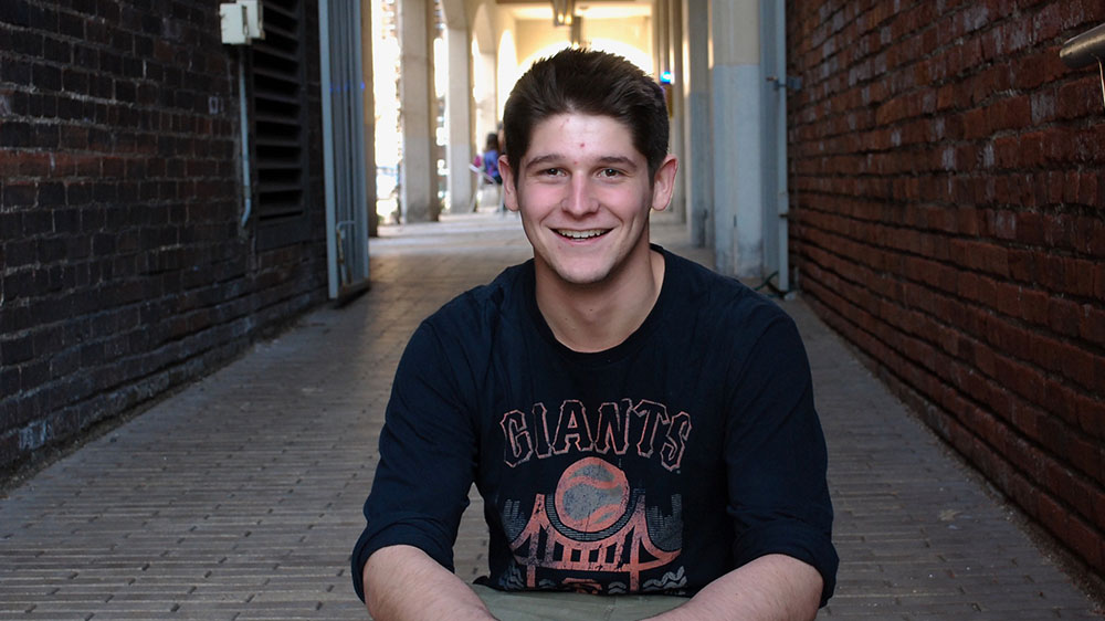 Pictured is Nick Koehler, Photojournalism major