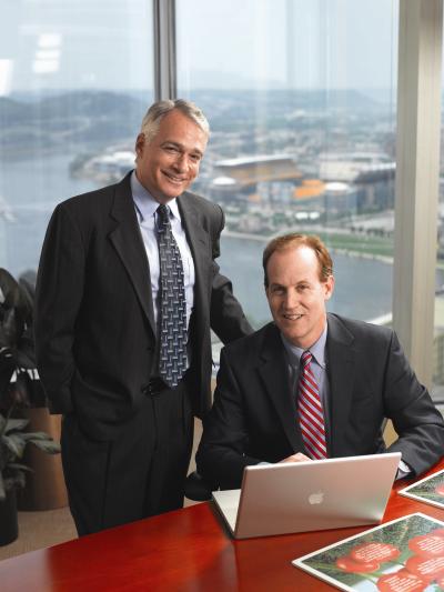 Mike Haley and John Kraus at Heinz headquarters