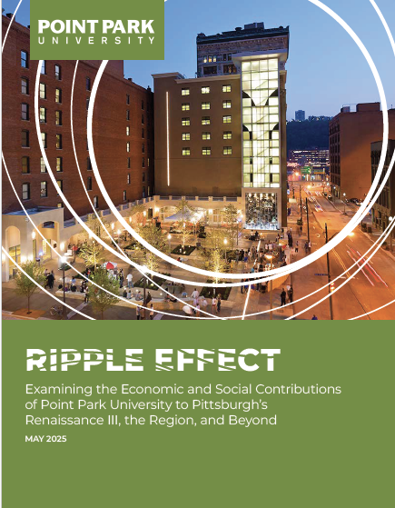 The front cover of the Economic Impact Report.