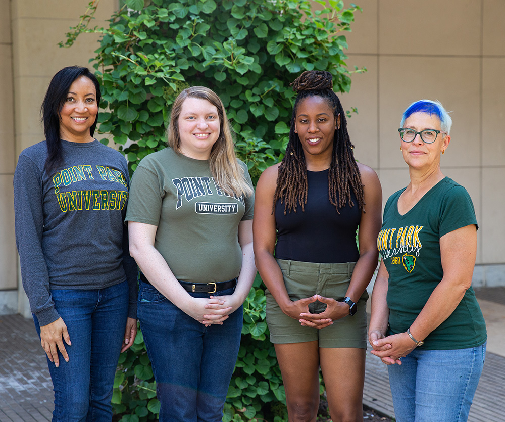 Pictured is cohort 1 of the low-residency Ph.D. program. Photo by Randall Coleman.