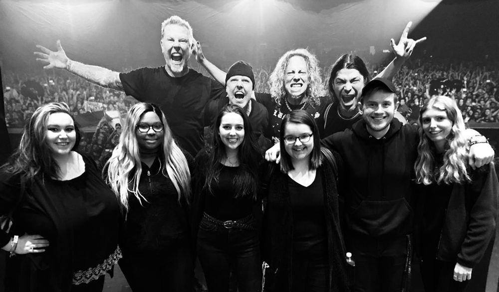 Pictured are SAEM students at the Metallica concert. Photo submitted by Ed Traversari.
