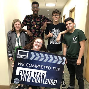 Point Park cinema arts students who participated in the First Year Film Challenge. Submitted photo