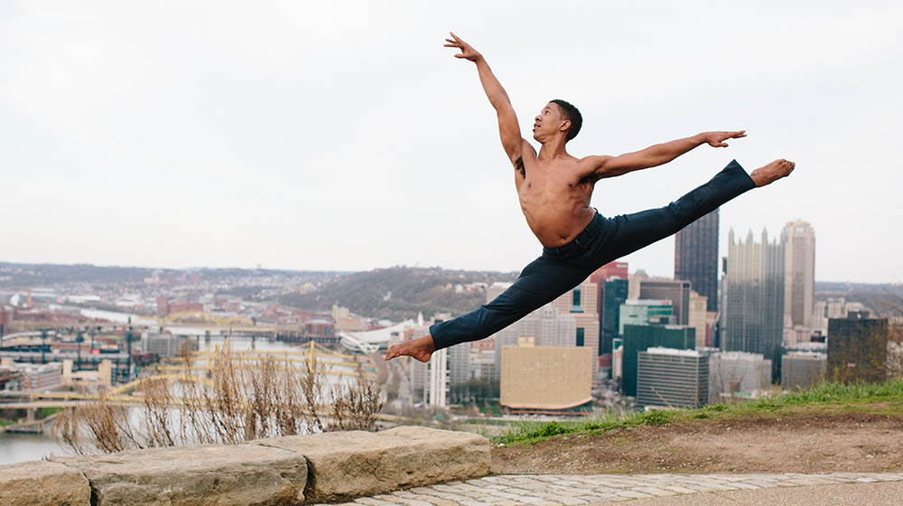 Pictured is a dance student on Mt. Washington. Photo | Katie Ging