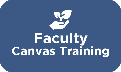 A button that says Faculty Canvas training