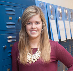 Pictured is Amanda Trainor, elementary education alumna and English as a Second Language elementary teacher at Chartiers Valley. | Photo by Chris Rolinson