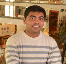 Pictured is M.S. in engineering management student Fenil Patel.
