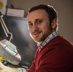 Pictured is Ian Lupo, 2014 electrical engineering technology alumnus and electrical engineer for Industrial Scientific Corporation. | Photo by Chris Rolinson