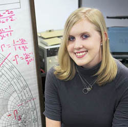Pictured is electrical engineering technology student Melissa Englert.