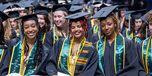 Pictured are students at Point Park's commencement ceremony. | Photo by John Altdorfer