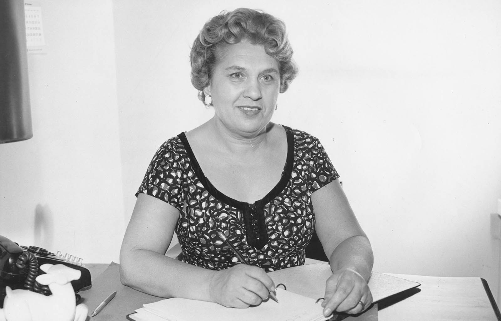 Pictured is Dorothy Finkelhor, who opened Point Park in 1933 with eight students and a belief in practical, hands-on learning. 