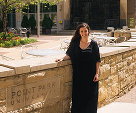 Pictured is Point Park University student Francesca Dabecco. Photo | Jared Murphy