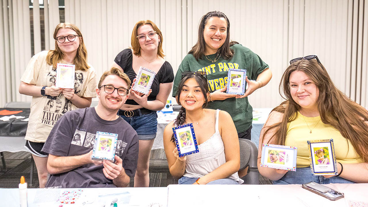 Students in the Taylor Swift Society.