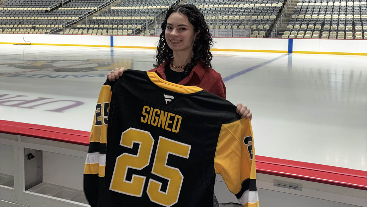 Pictured is Delaney Pater at PPG Paints Arena. 