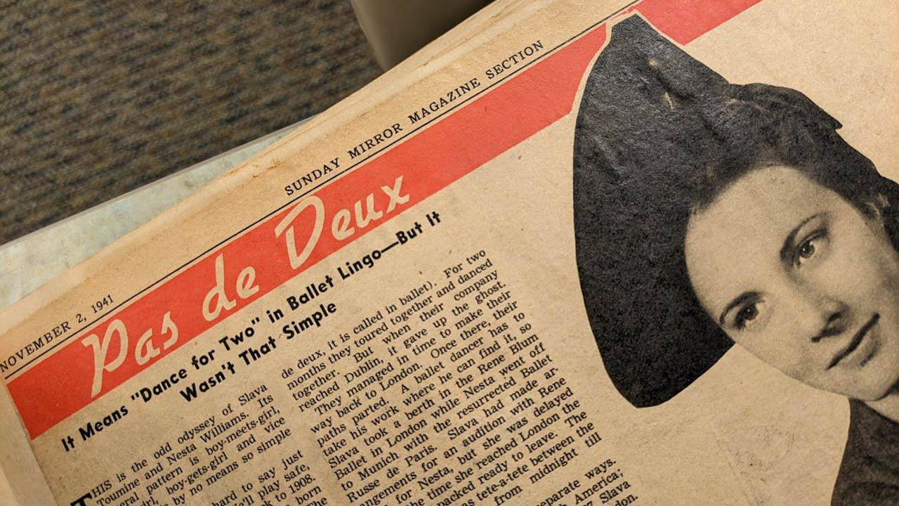 In the new history course Digging Through the Archives, students explored the dance collection within Point Park University's archives to gain hands-on experience in examining, documenting and researching objects and artifacts. 