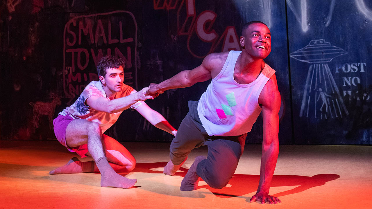 Alumnus Ahmad Simmons in Illinoise on Broadway. Photo by Matthew Murphy.
