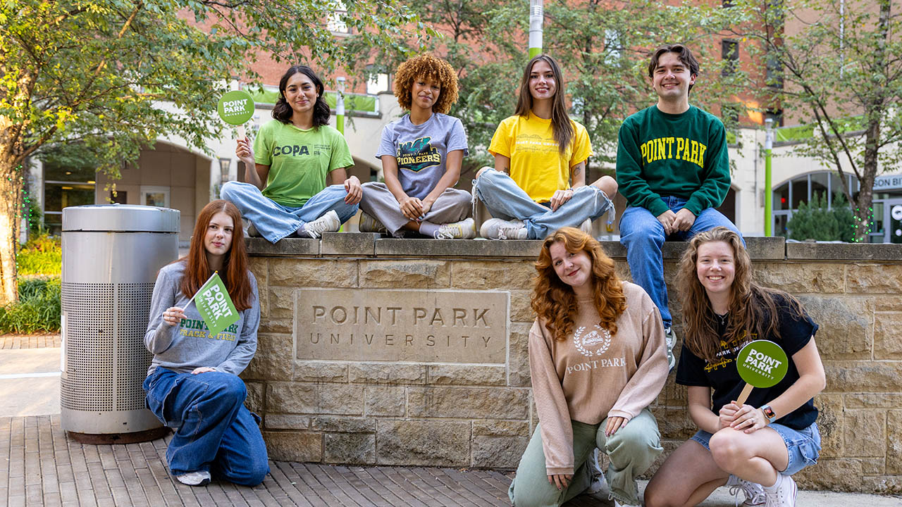 Students in Village Park. Photo | Paul Koontz