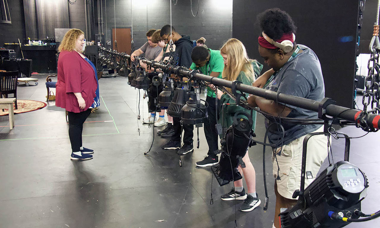 A photo of students in the PNC Theatre. 