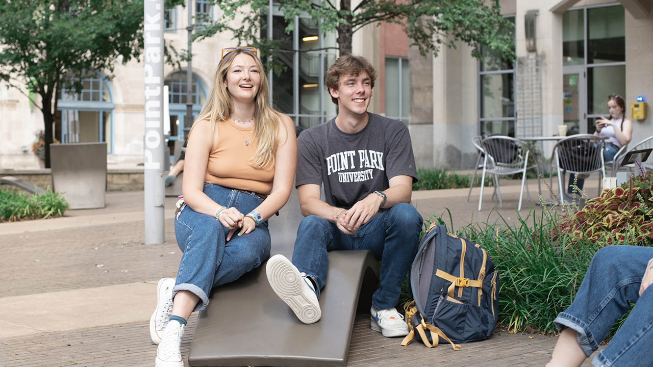 Students in Village Park.