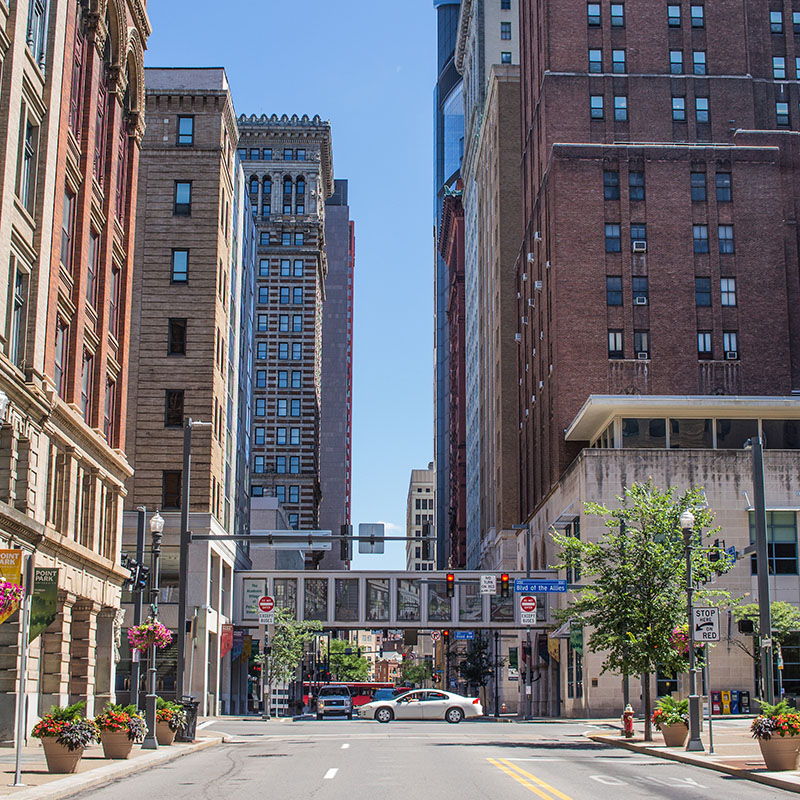 Pictured is Point Park's campus. Photo by Nick Koehler.