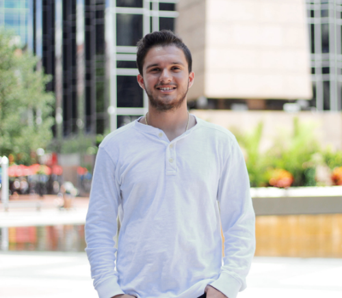 Pictured is Tony Reina, information technology major. | Photo by Anna Wolf